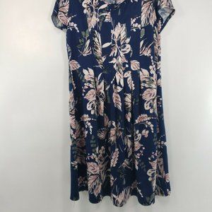 Womens Notations Flower Long Dress Size Medium